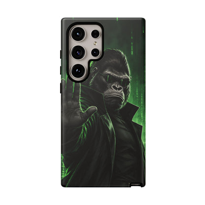Cyberpunk Gorilla Samsung Galaxy Tough Case | Neon Code Silverback