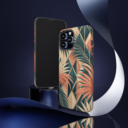 Coral Palm Pavilion iPhone Tough Case | art deco