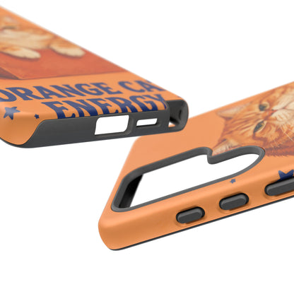 Orange Cat Energy Samsung Galaxy Tough Case