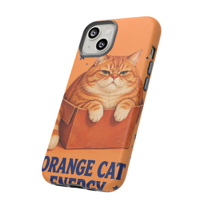 Orange Cat Energy iPhone Tough Case