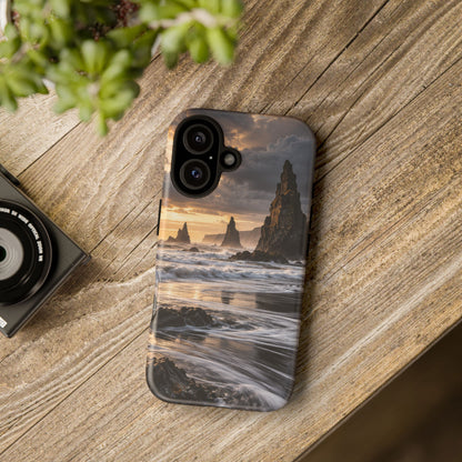 Black Sand and Silver iPhone Tough Case | black sand beach