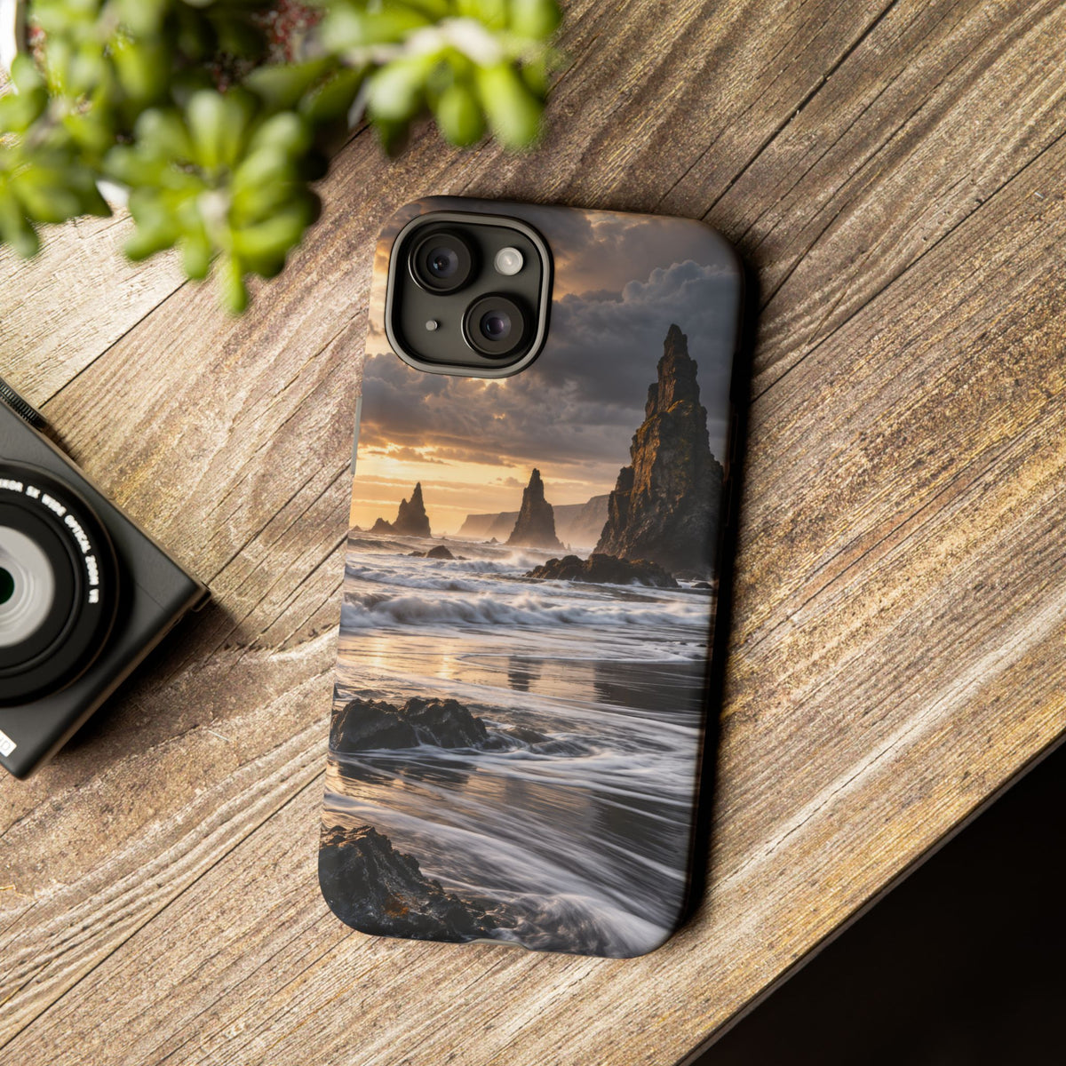 Black Sand and Silver iPhone Tough Case | black sand beach