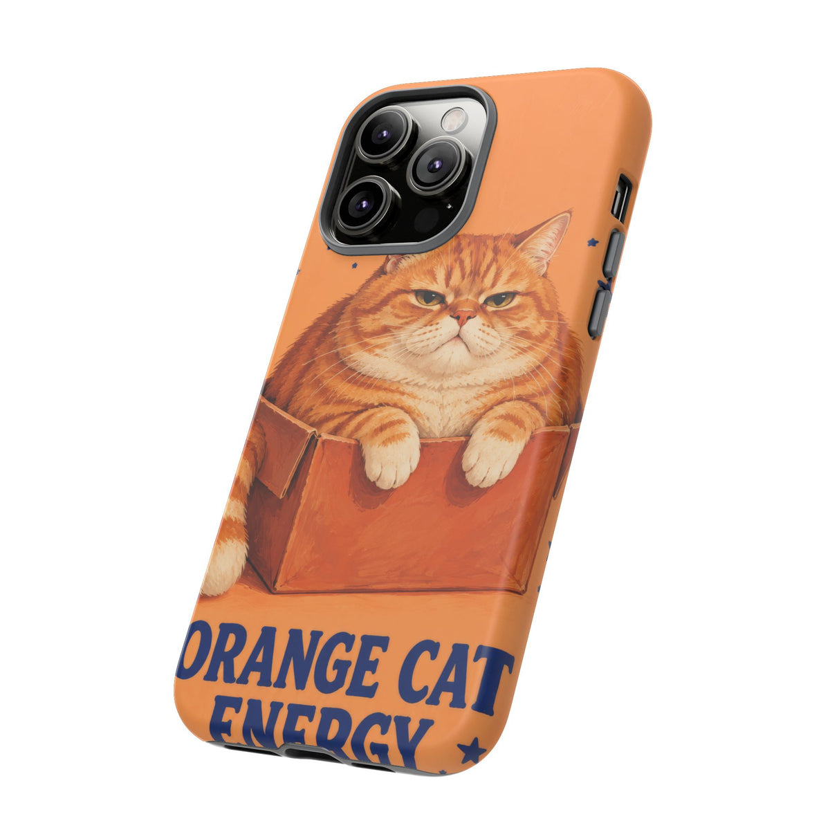 Orange Cat Energy iPhone Tough Case