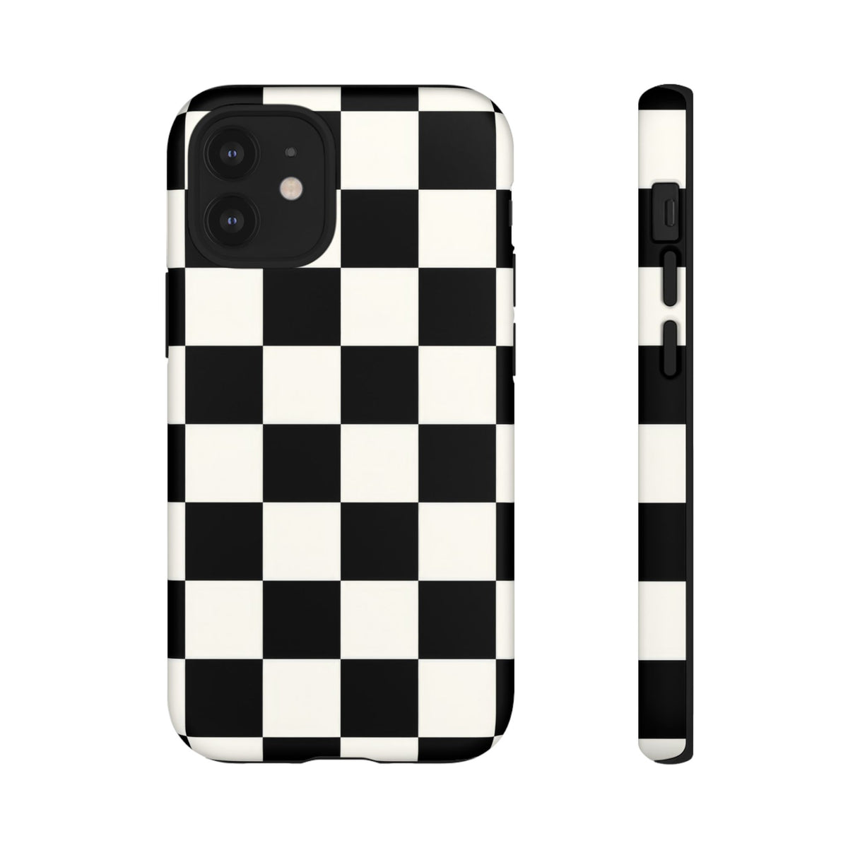 Classic Check iPhone Tough Case | Black & White Checkerboard