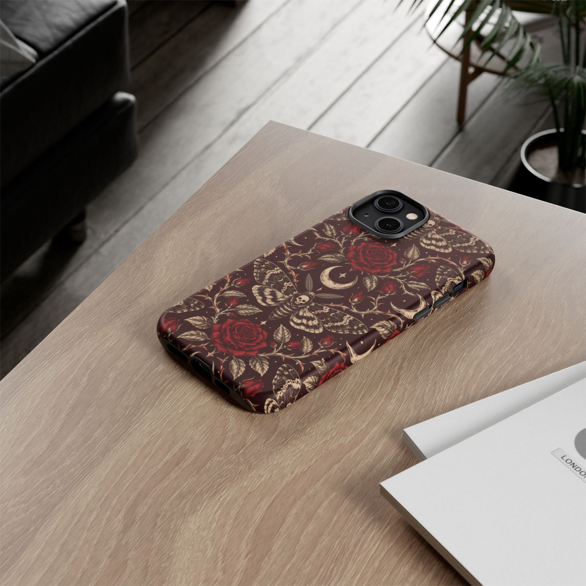 Velvet Moth Masquerade iPhone Tough Case | gothic moth