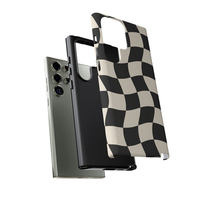Liquid Check Samsung Galaxy Tough Case | Wavy Checkerboard