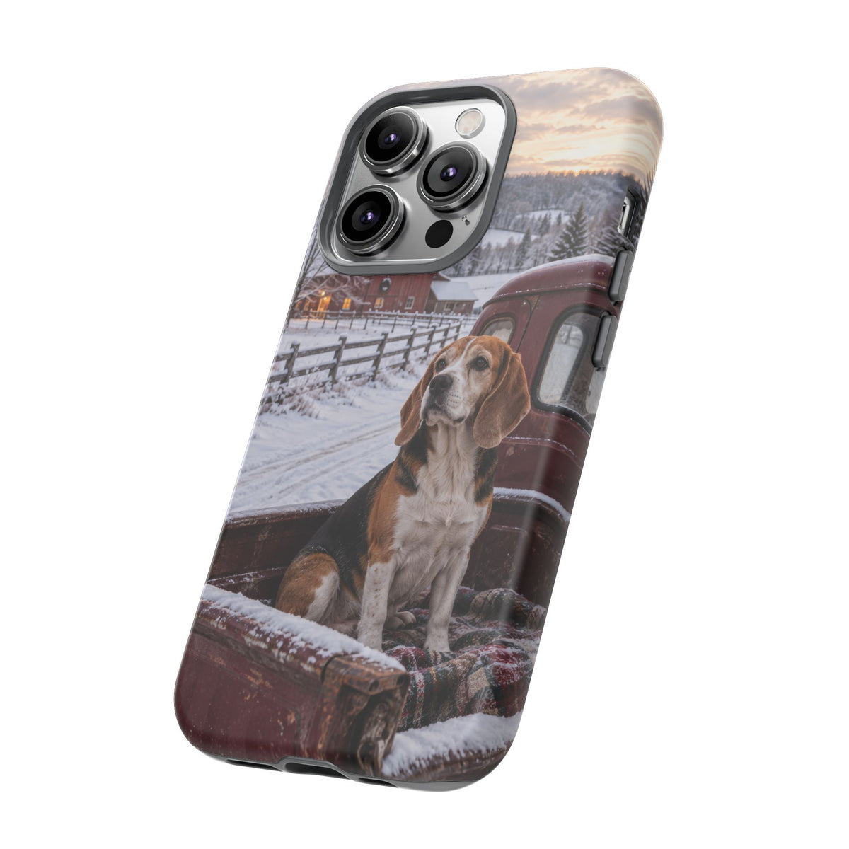 Winter Farm Watch iPhone Tough Case | beagle