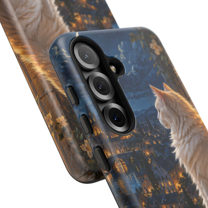 Moonlit Window Samsung Galaxy Tough Case | white cat