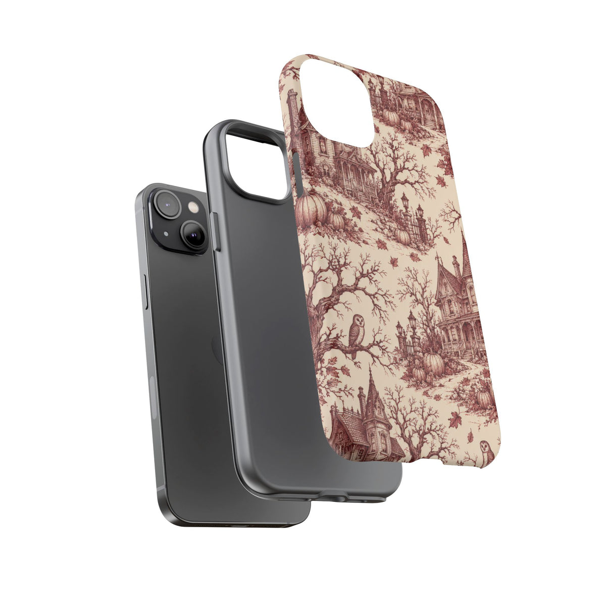 Haunted Estate Toile iPhone Tough Case | halloween toile