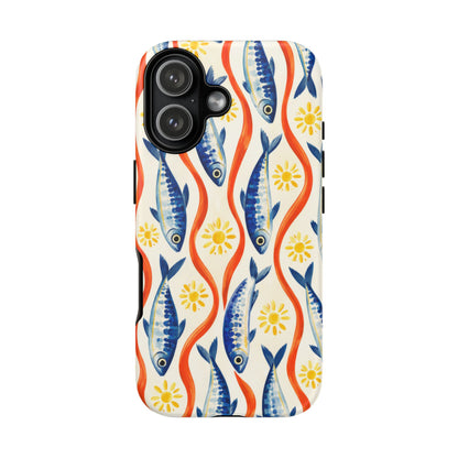 Sardine Social iPhone Tough Case | sardine print