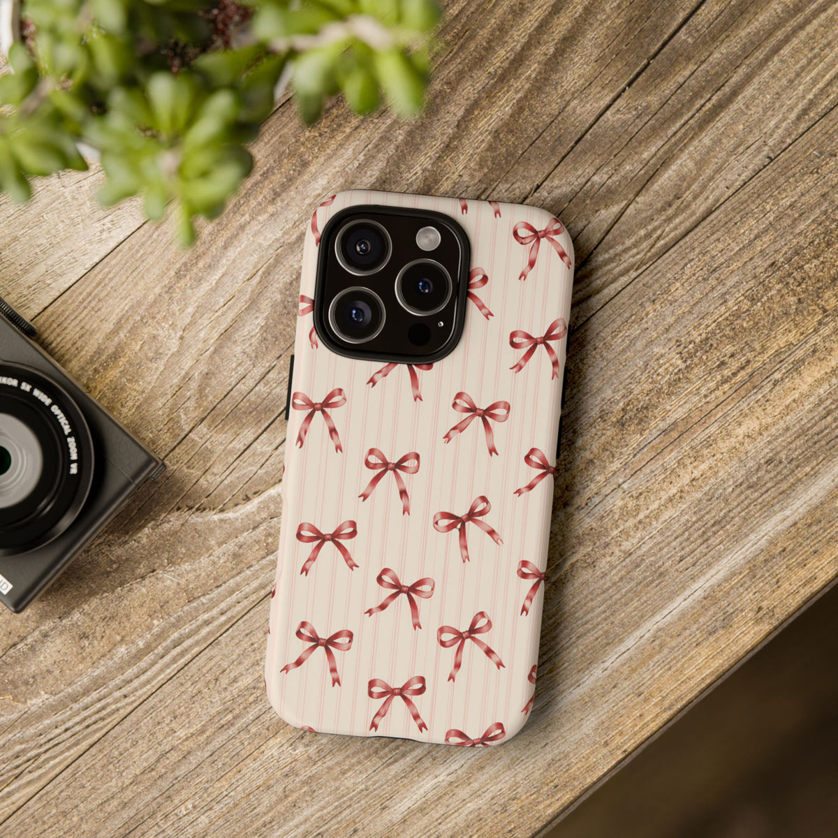 Red Bow iPhone Tough Case | Ribbon Waltz