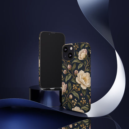 Dark Floral iPhone Tough Case | Midnight Camellia