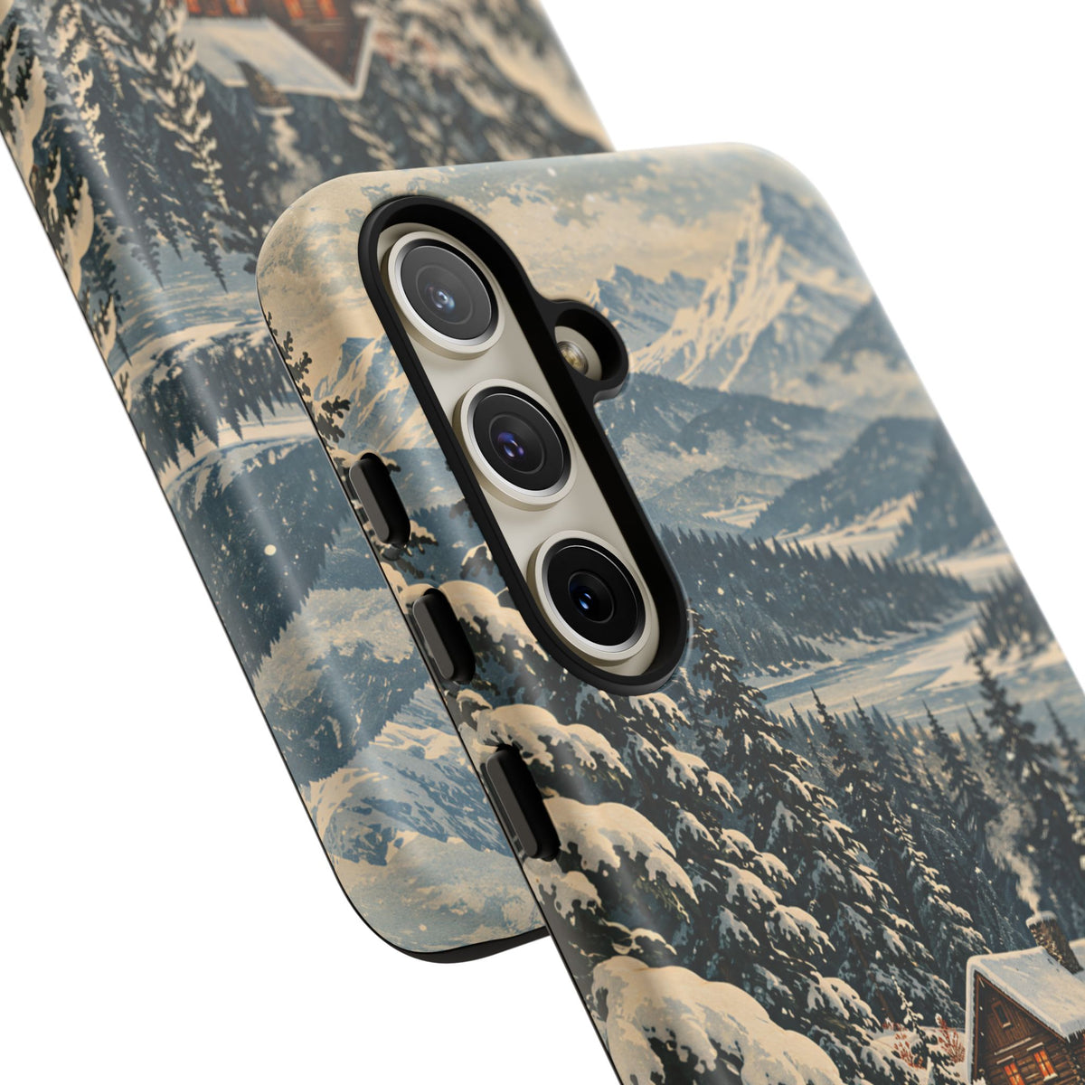 Vintage Winter Cabin Tough Phone Case