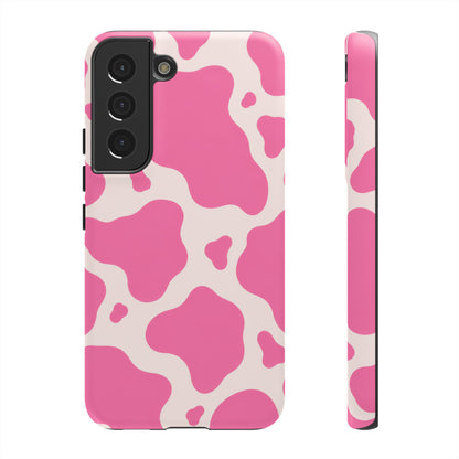 Strawberry Milk Samsung Galaxy Tough Case | Pink Cow Print