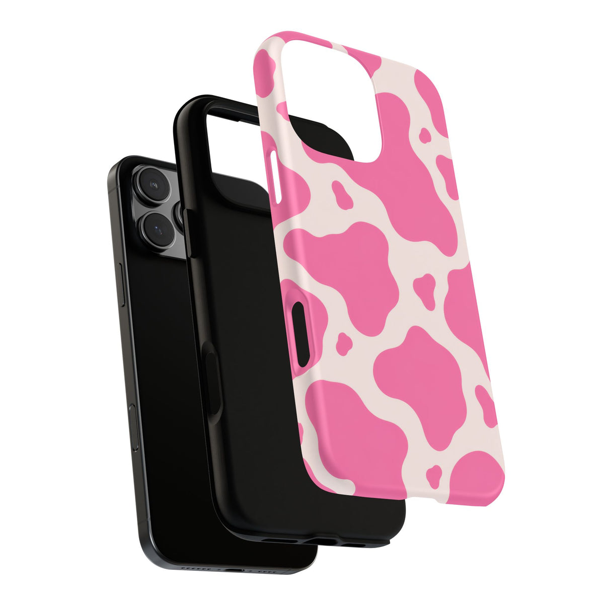 Strawberry Milk iPhone Tough Case | Pink Cow Print