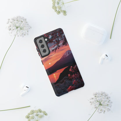 Fuji Moonlit Sakura Samsung Galaxy Tough Phone Case