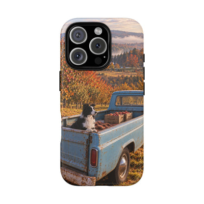 Blue Truck October iPhone Tough Case | border collie