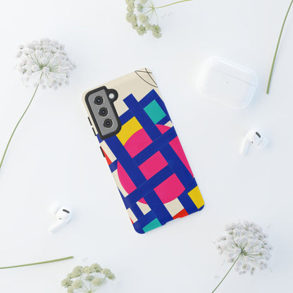 Chromatic Mischief Samsung Galaxy Tough Case | Geometric Color Block Art