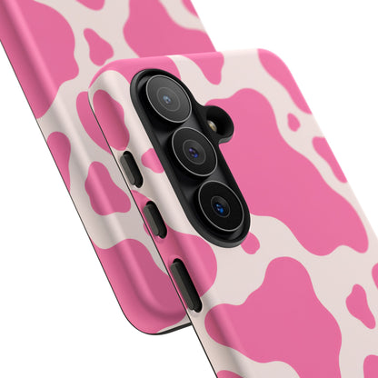 Strawberry Milk Samsung Galaxy Tough Case | Pink Cow Print