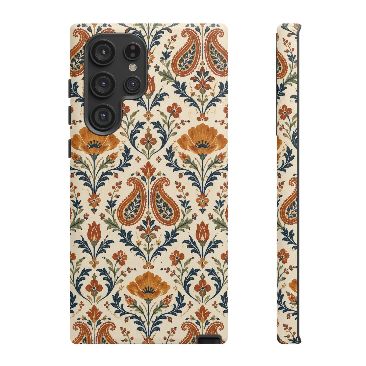 Terracotta Arabesque Samsung Galaxy Tough Case | Terracotta Floral Paisley