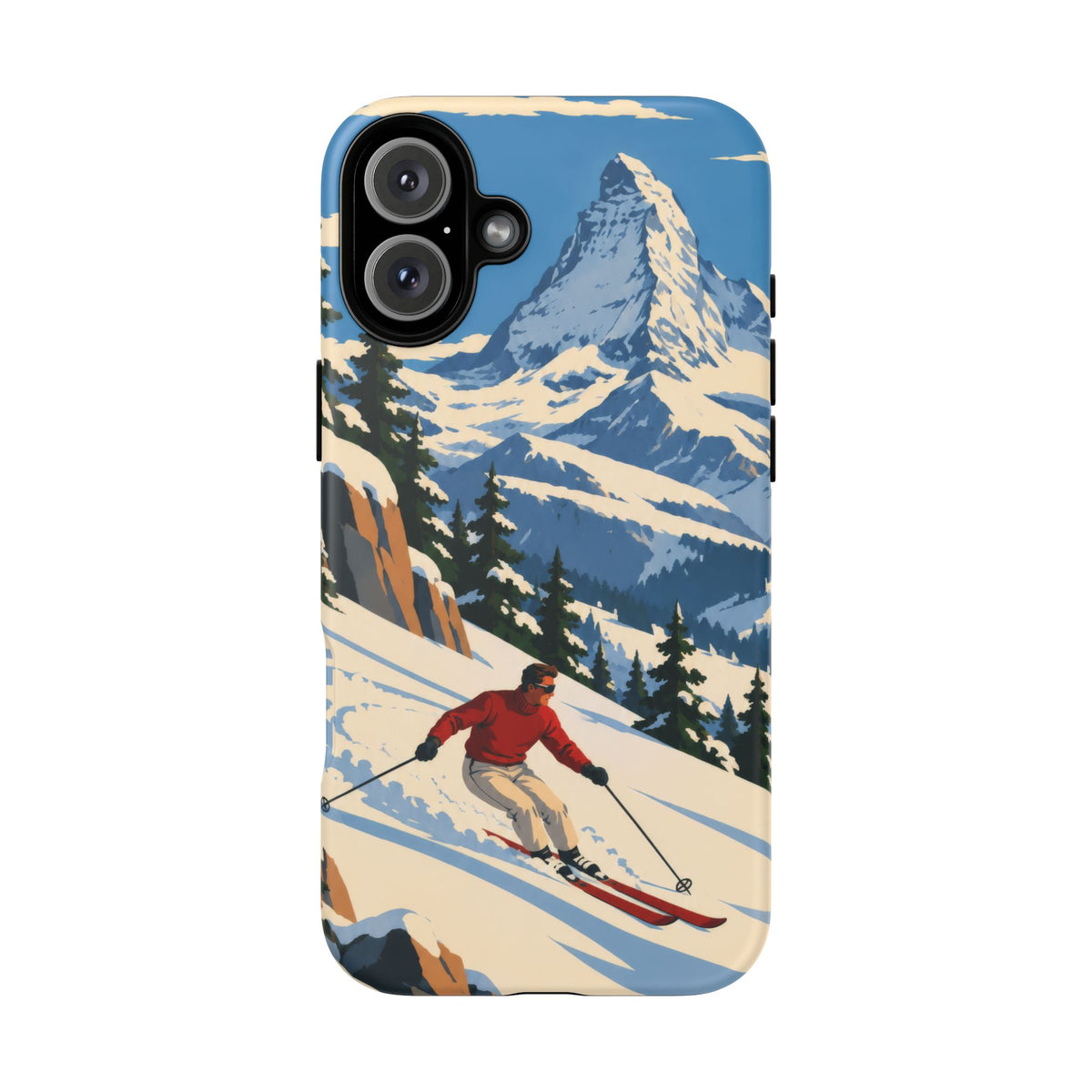 Swiss Skiing — Downhill Arc iPhone Tough Case
