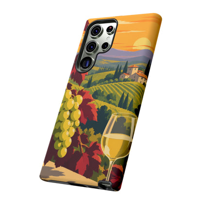 Wine & Grapes — Golden Vintage Samsung Galaxy Tough Case | wine grapes