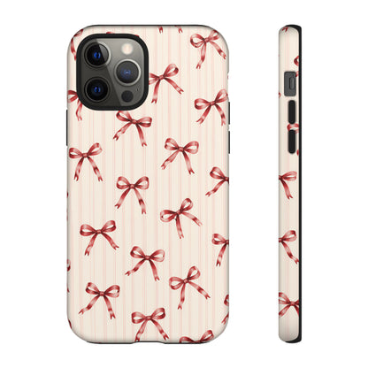 Red Bow iPhone Tough Case | Ribbon Waltz