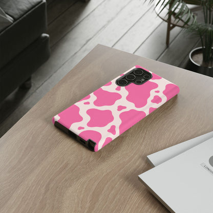 Strawberry Milk Samsung Galaxy Tough Case | Pink Cow Print