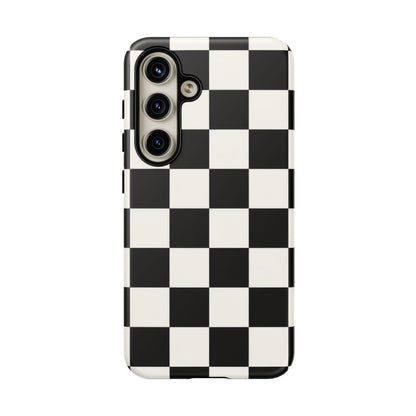 Classic Check Samsung Galaxy Tough Case | Black & White Checkerboard