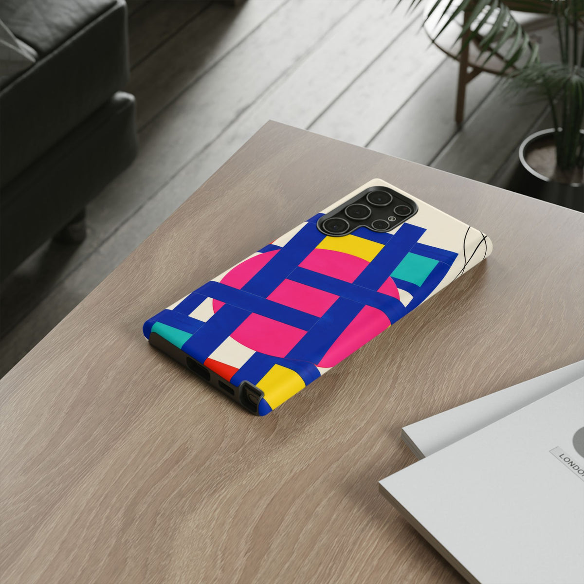 Chromatic Mischief Samsung Galaxy Tough Case | Geometric Color Block Art