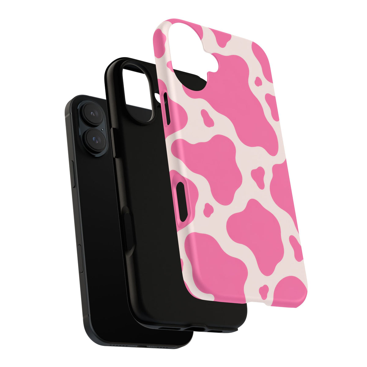 Strawberry Milk iPhone Tough Case | Pink Cow Print