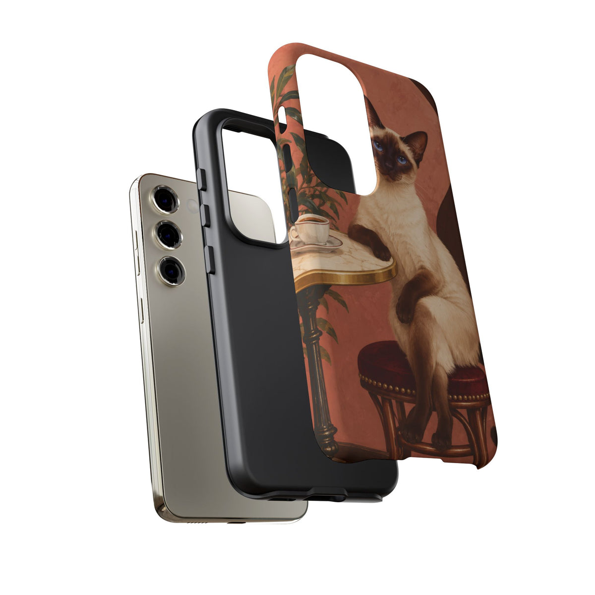Espresso Cat Club Samsung Galaxy Tough Case | siamese cat