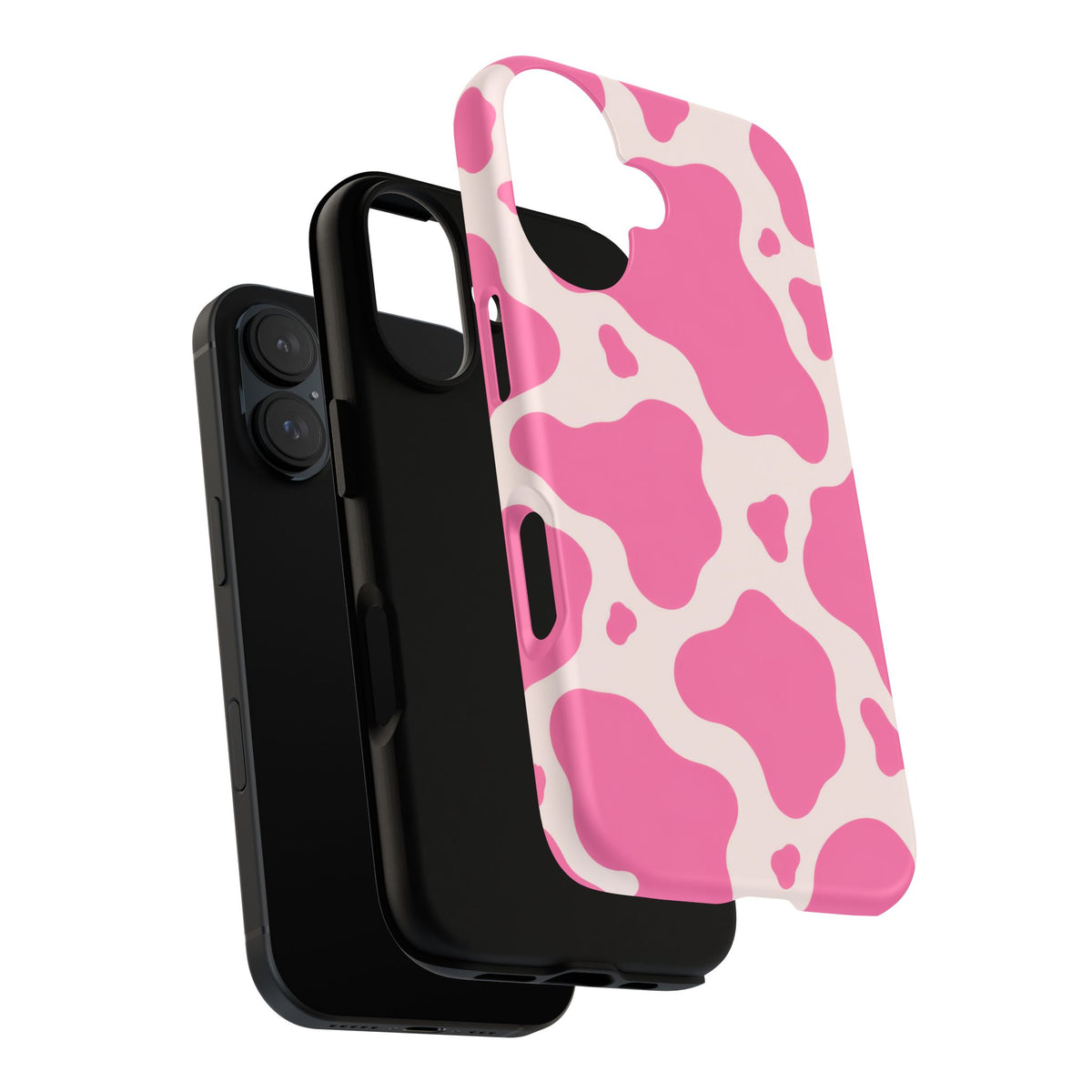 Strawberry Milk iPhone Tough Case | Pink Cow Print