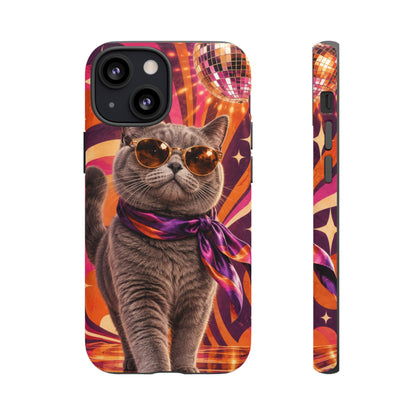 Disco Whiskers iPhone Tough Case | disco cat