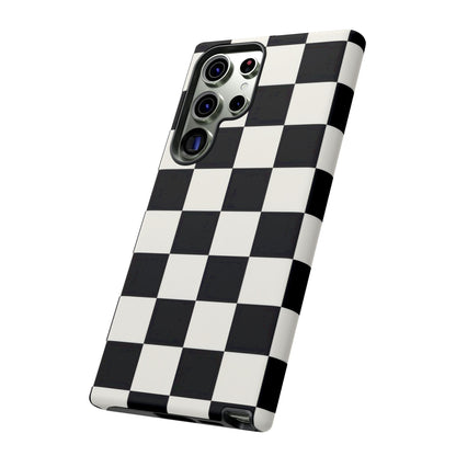 Classic Check Samsung Galaxy Tough Case | Black & White Checkerboard