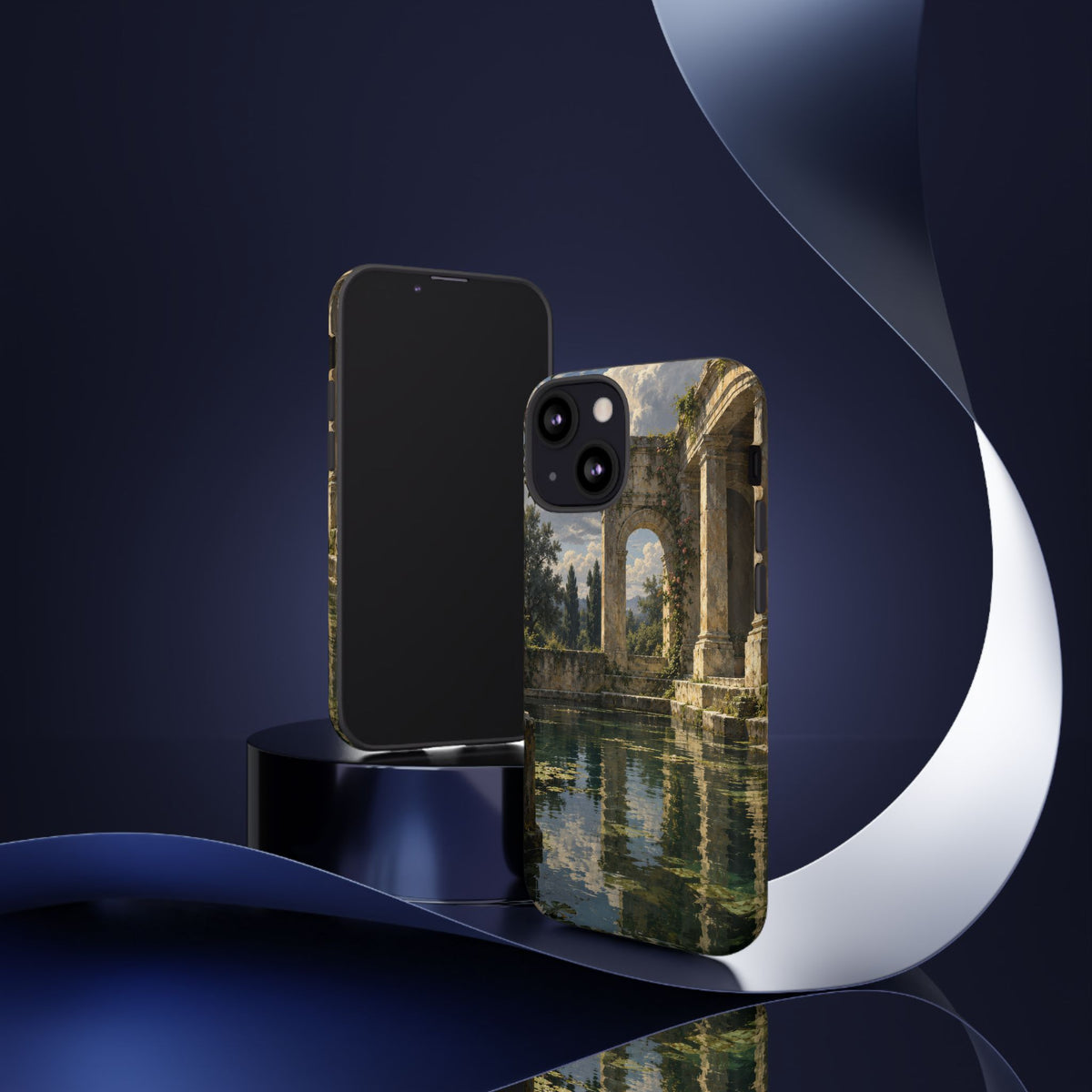 The Flooded Court iPhone Tough Case | Ancient Garden Landscape