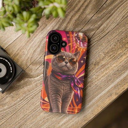 Disco Whiskers iPhone Tough Case | disco cat