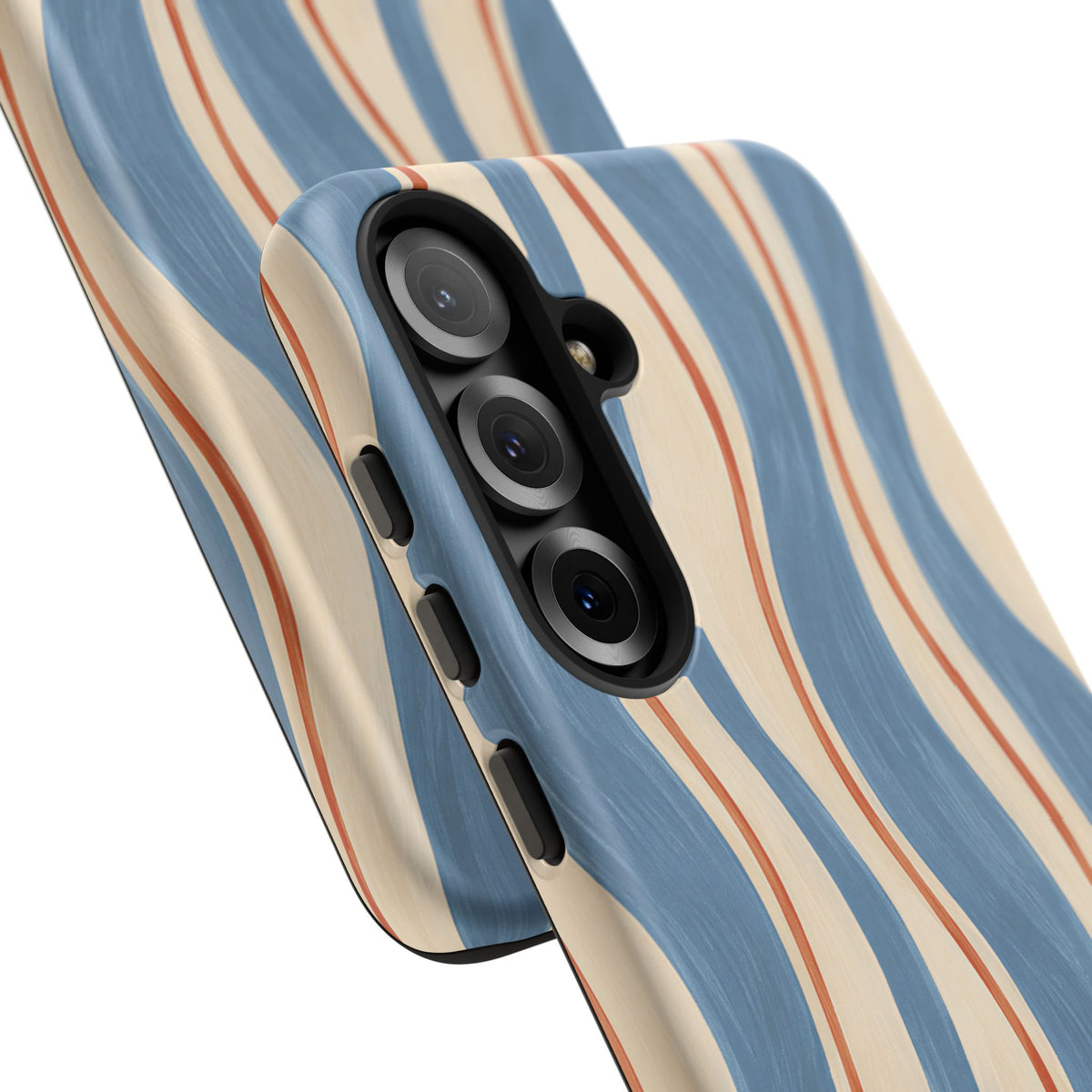 Blue Wavy Stripe Samsung Galaxy Tough Case | Riviera Ribbons