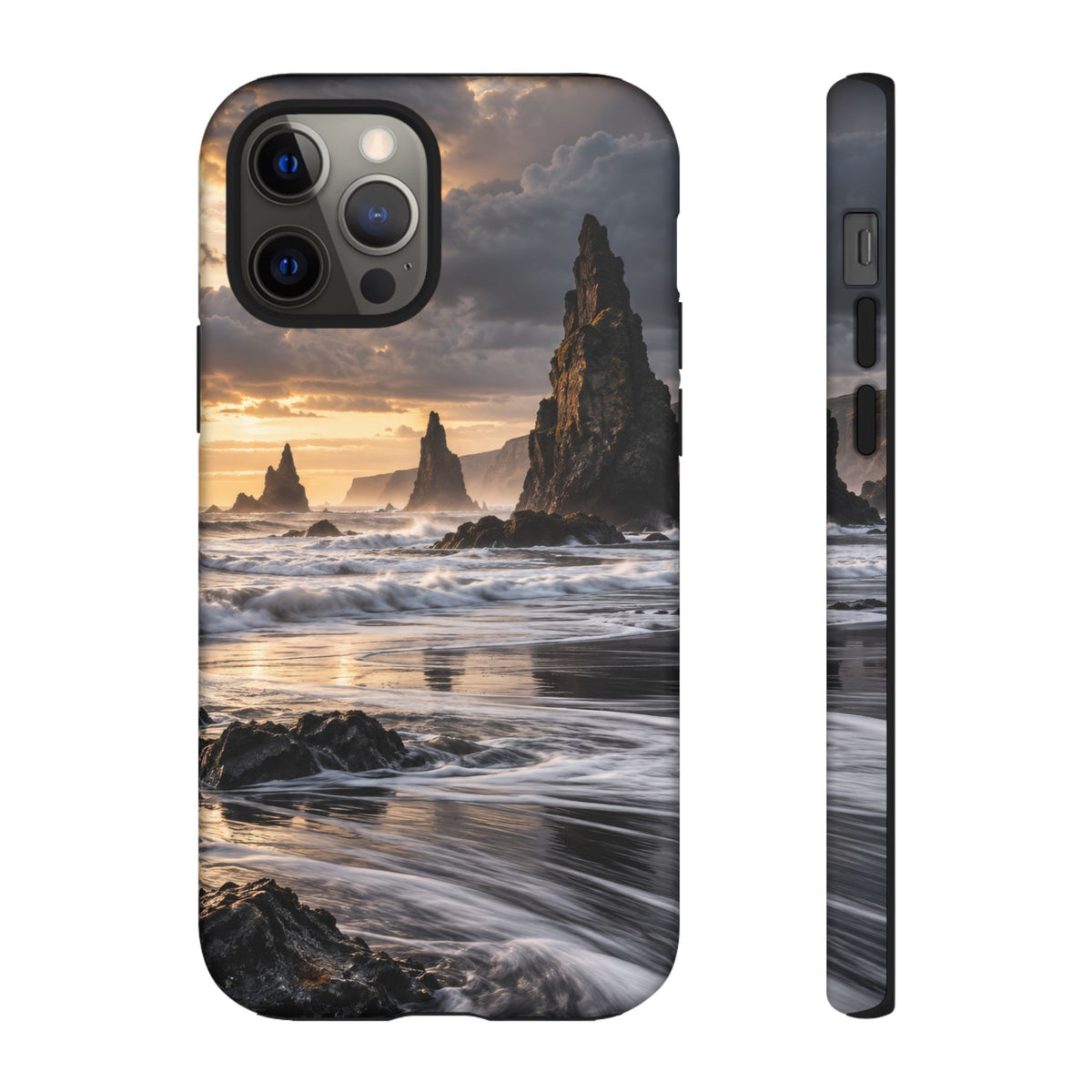 Black Sand and Silver iPhone Tough Case | black sand beach