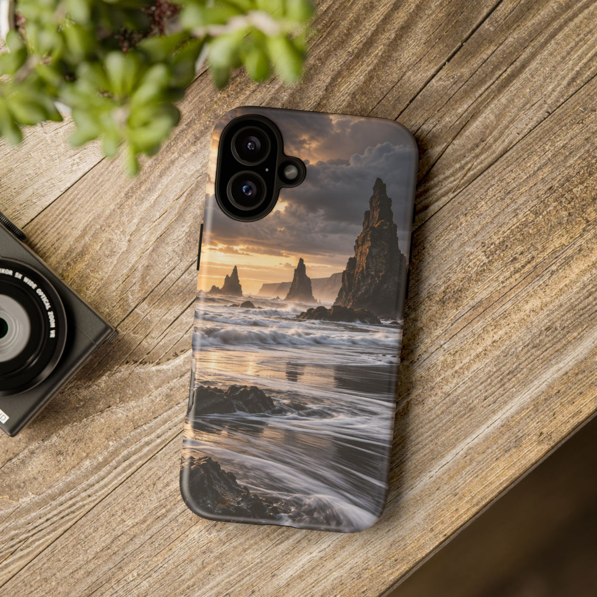 Black Sand and Silver iPhone Tough Case | black sand beach