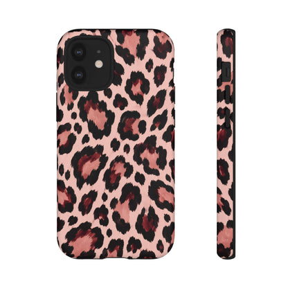 Wild Burgundy iPhone Tough Case | leopard print