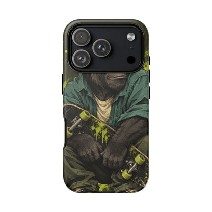 Concrete Jungle iPhone Tough Case | Skater Gorilla Illustration