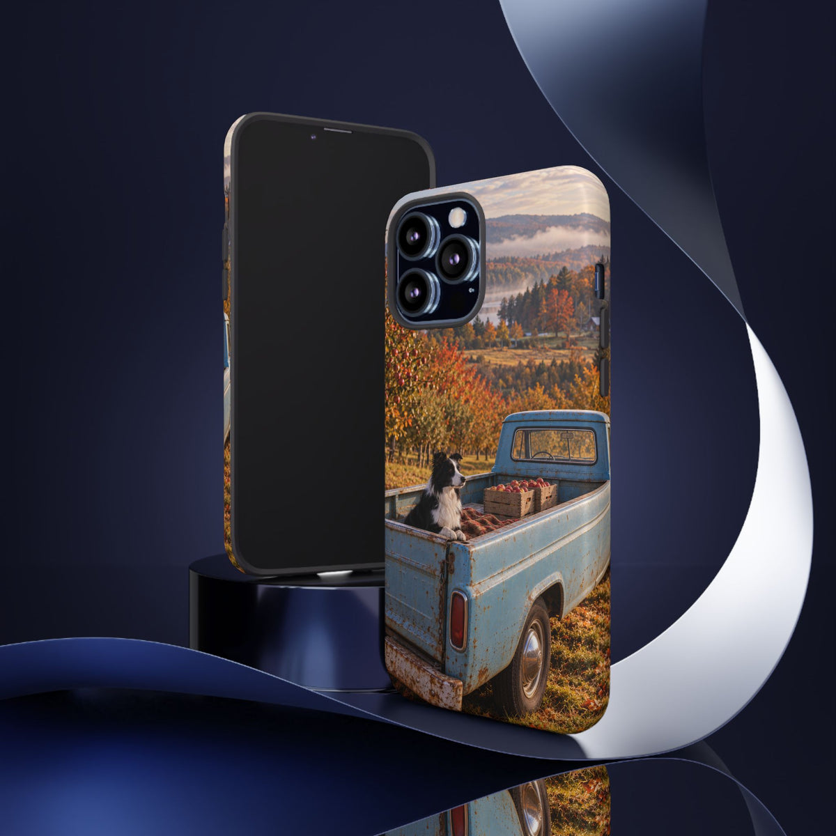 Blue Truck October iPhone Tough Case | border collie