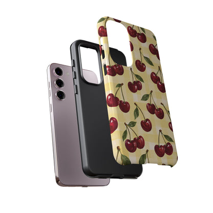 Cherry Gingham Samsung Galaxy Tough Case | Cherry Picnic