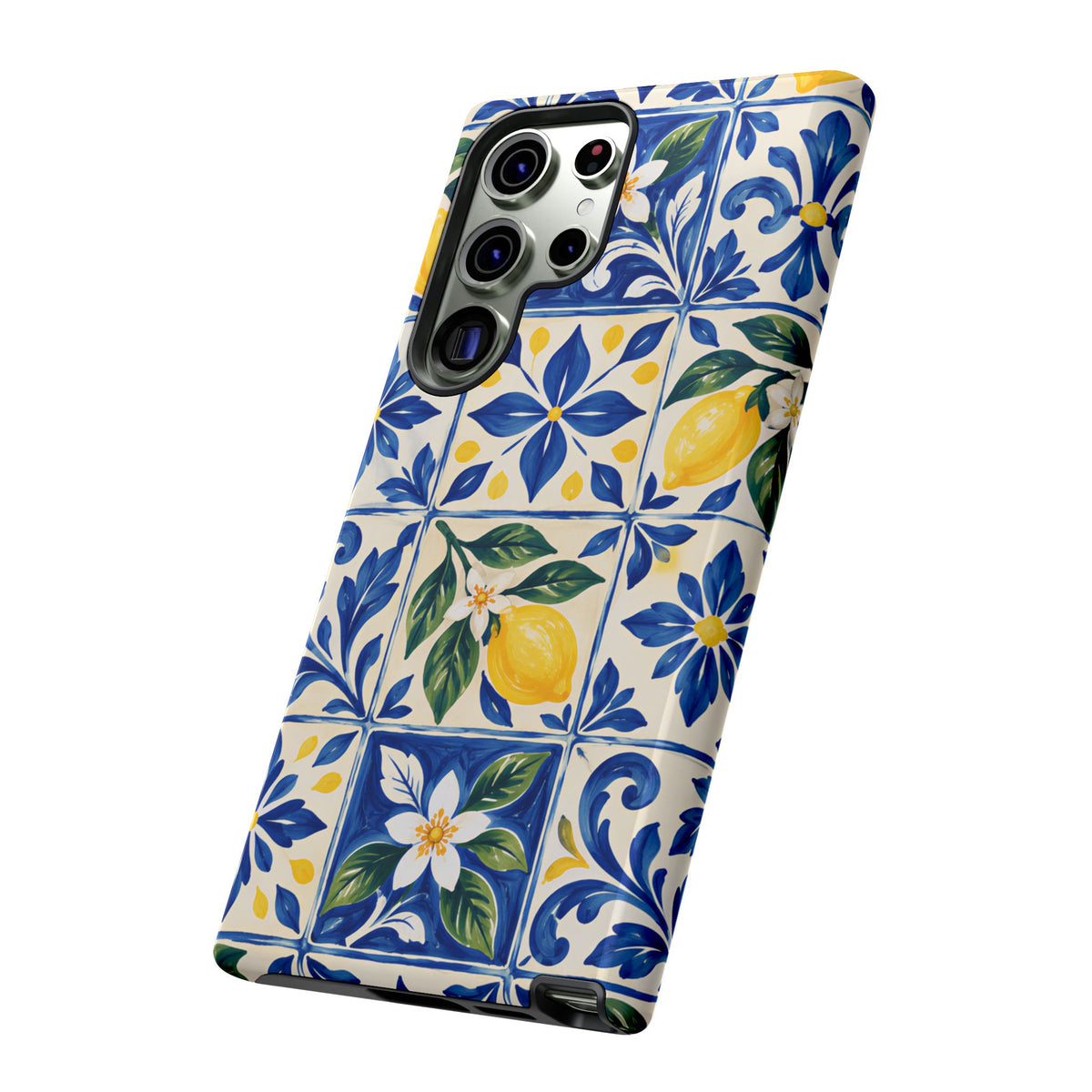 Blue Lemon Tile Samsung Galaxy Tough Case | Azulejo Orchard