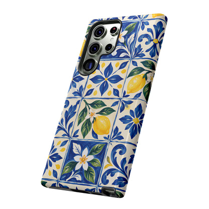 Blue Lemon Tile Samsung Galaxy Tough Case | Azulejo Orchard
