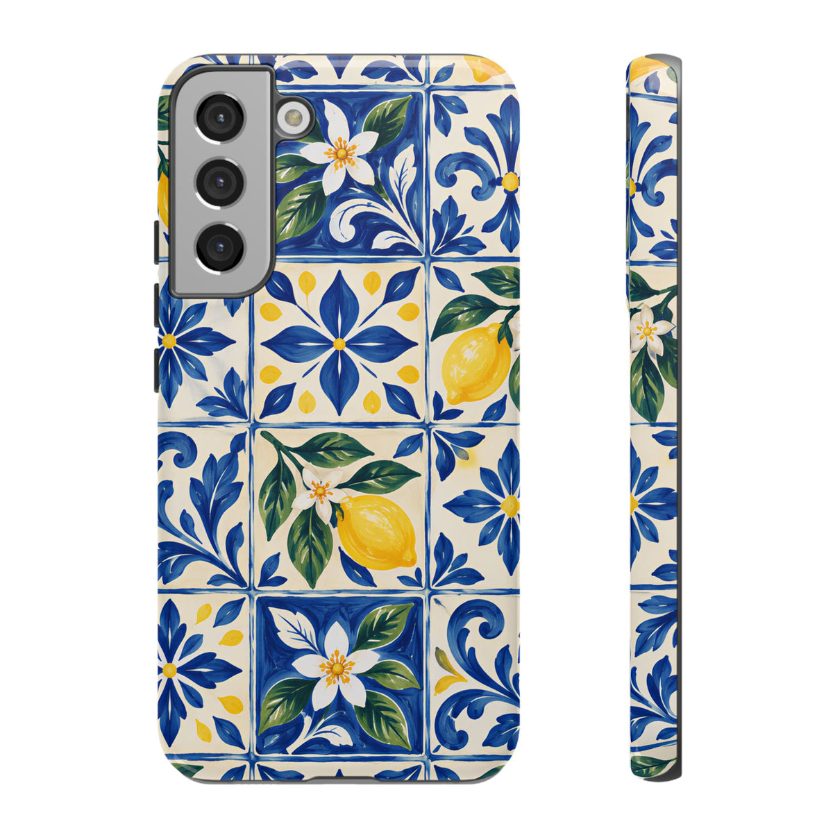 Blue Lemon Tile Samsung Galaxy Tough Case | Azulejo Orchard