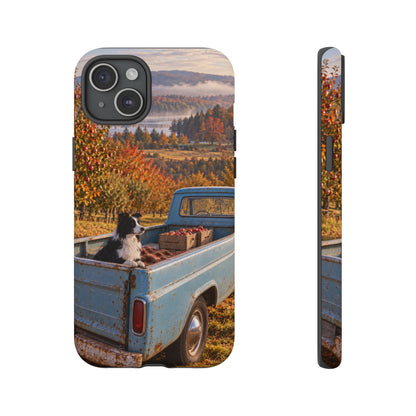 Blue Truck October iPhone Tough Case | border collie