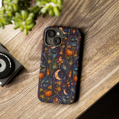 Amber Moon Window iPhone Tough Case | celestial halloween