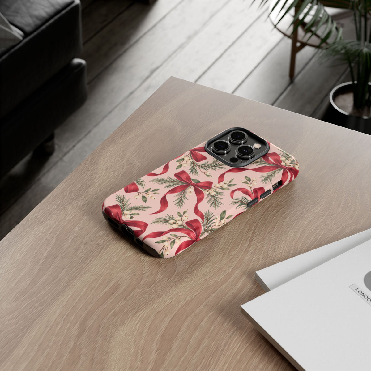 Ribbon Season iPhone Tough Case | christmas bows